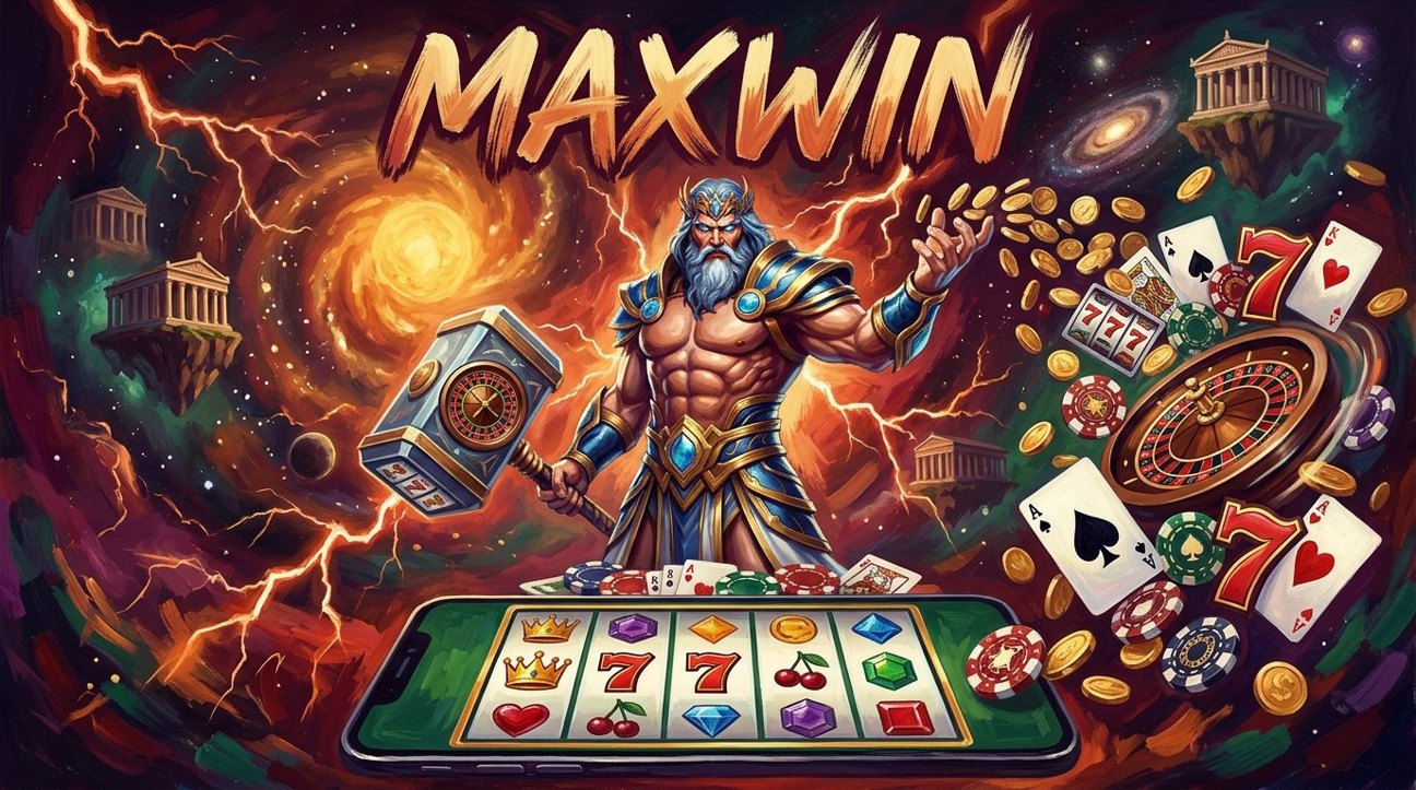 Ilustrasi permata berkilau sebagai sampul panduan MAXWIN Fortune Gems